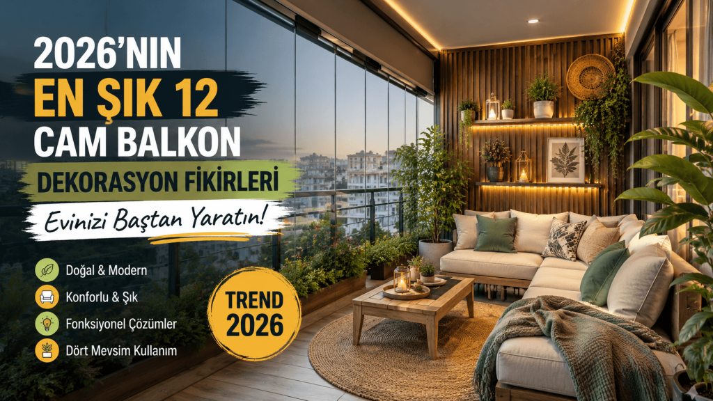 2026 yılında cam balkon dekorasyon fikirleri