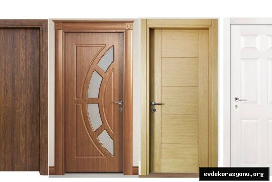 Farklı renk ve desenlerde ahşap iç kapı modelleri, modern ve klasik stil seçenekleri