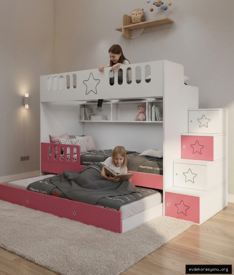 Çocuk odası ranza modelleri seçerken güvenlik, malzeme ve tasarım nasıl değerlendirilir? Doğru ranzayı bulmak için bilmeniz gereken her şey burada. Çocuk odasında ahşap ranza modeli, merdiven ve depolama çekmeceli güvenli çift katlı yatak tasarımı