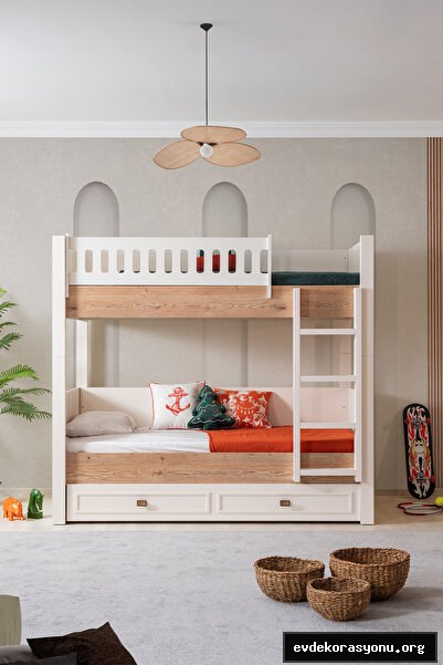 Çocuk odası ranza modelleri seçerken güvenlik, malzeme ve tasarım nasıl değerlendirilir? Doğru ranzayı bulmak için bilmeniz gereken her şey burada. Çocuk odasında ahşap ranza modeli, merdiven ve depolama çekmeceli güvenli çift katlı yatak tasarımı